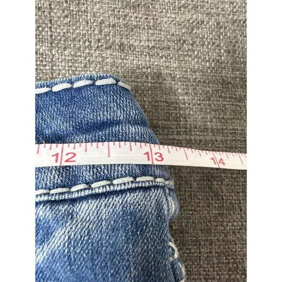 Xhilaration Girls Embellished Denim Blue Jeans Size 12 Blue Cotton Blend - Picture 6 of 7